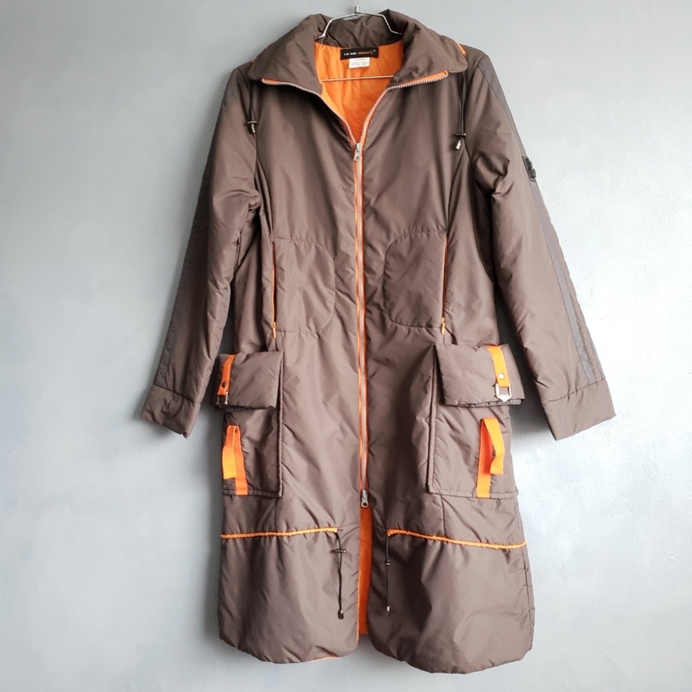 LE COPAIN MANTEAU JURA VINTAGE, BROWN MEDIUM LENGHT JACKET, SIZE M